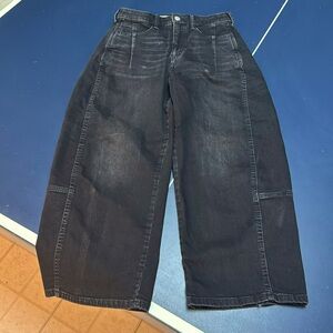 Anthropologie Pilcro black barrel jeans 26